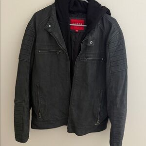 GUESS Charcoal Bomber Jacket for Men